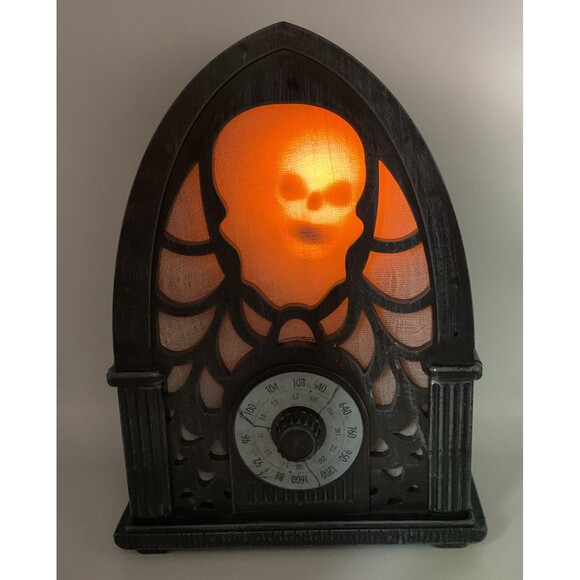 Gemmy HAUNTED RADIO Lights Sounds 12" Halloween Decoration - TESTED WORKS WELL. - Picture 8 of 13